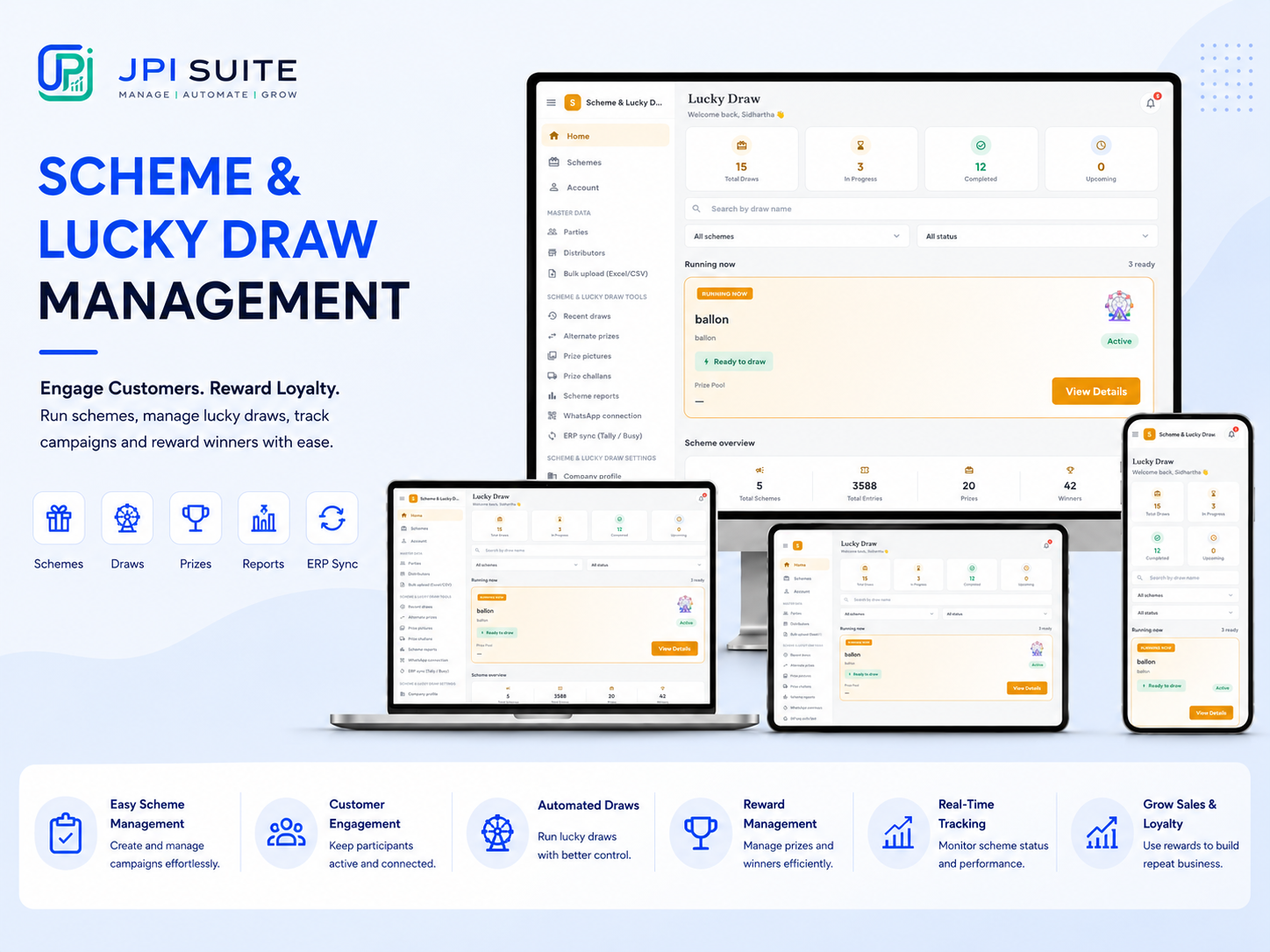 JPI Suite scheme and lucky draw workspace